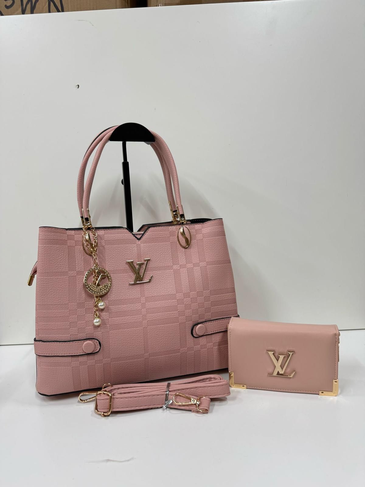 Ladies shoulder bags with matching clutch