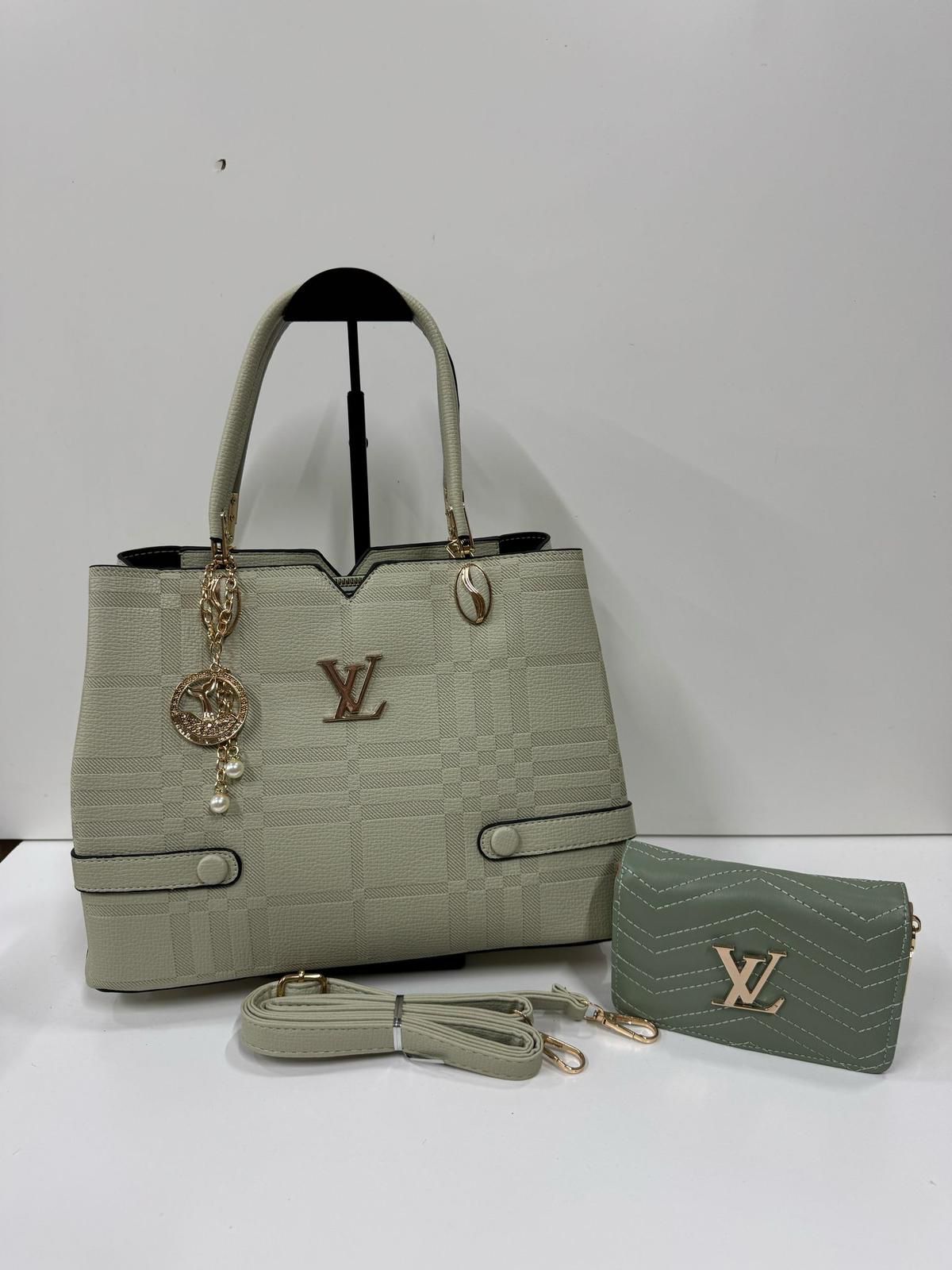 Ladies shoulder bags with matching clutch