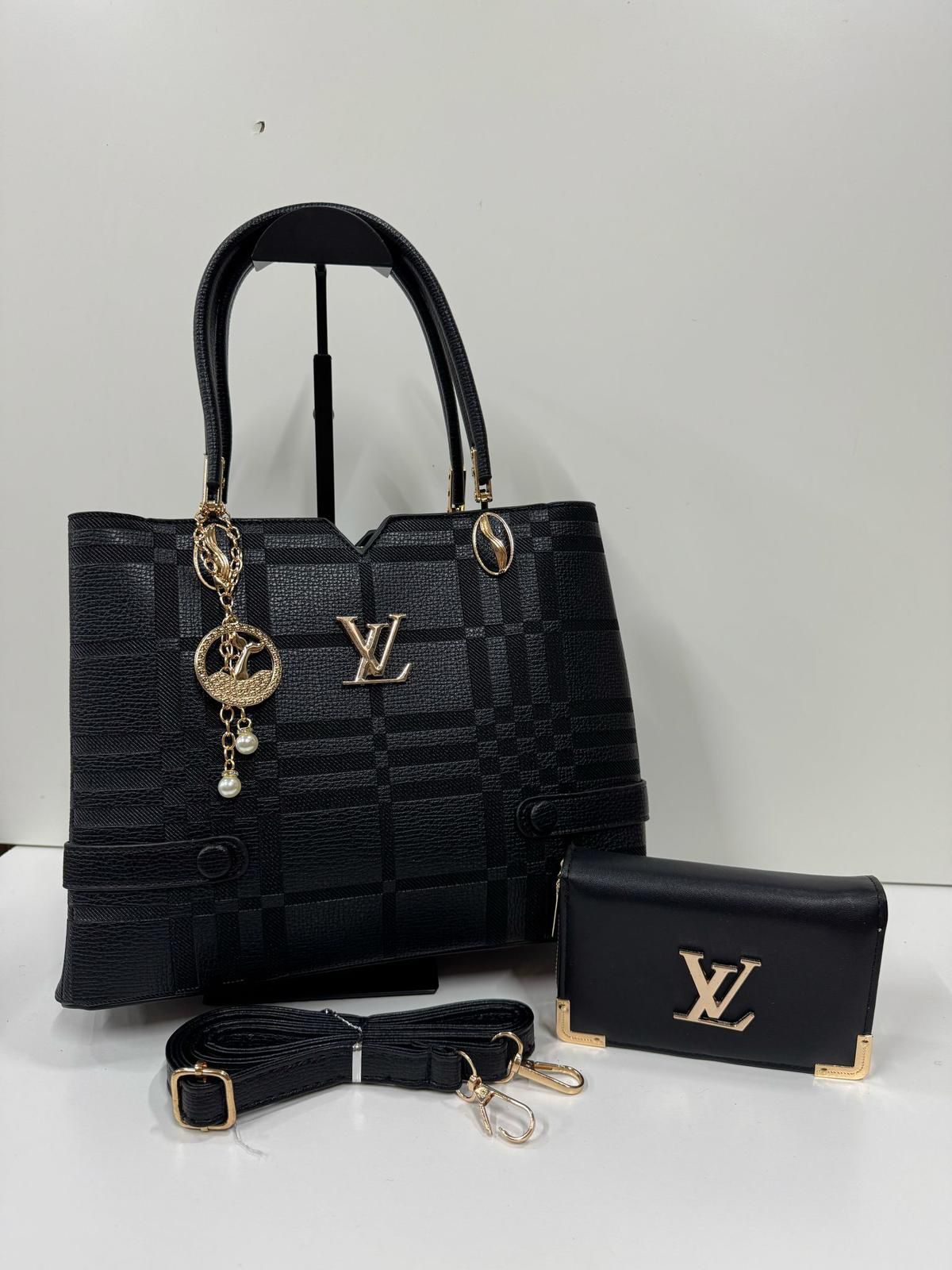 Ladies shoulder bags with matching clutch