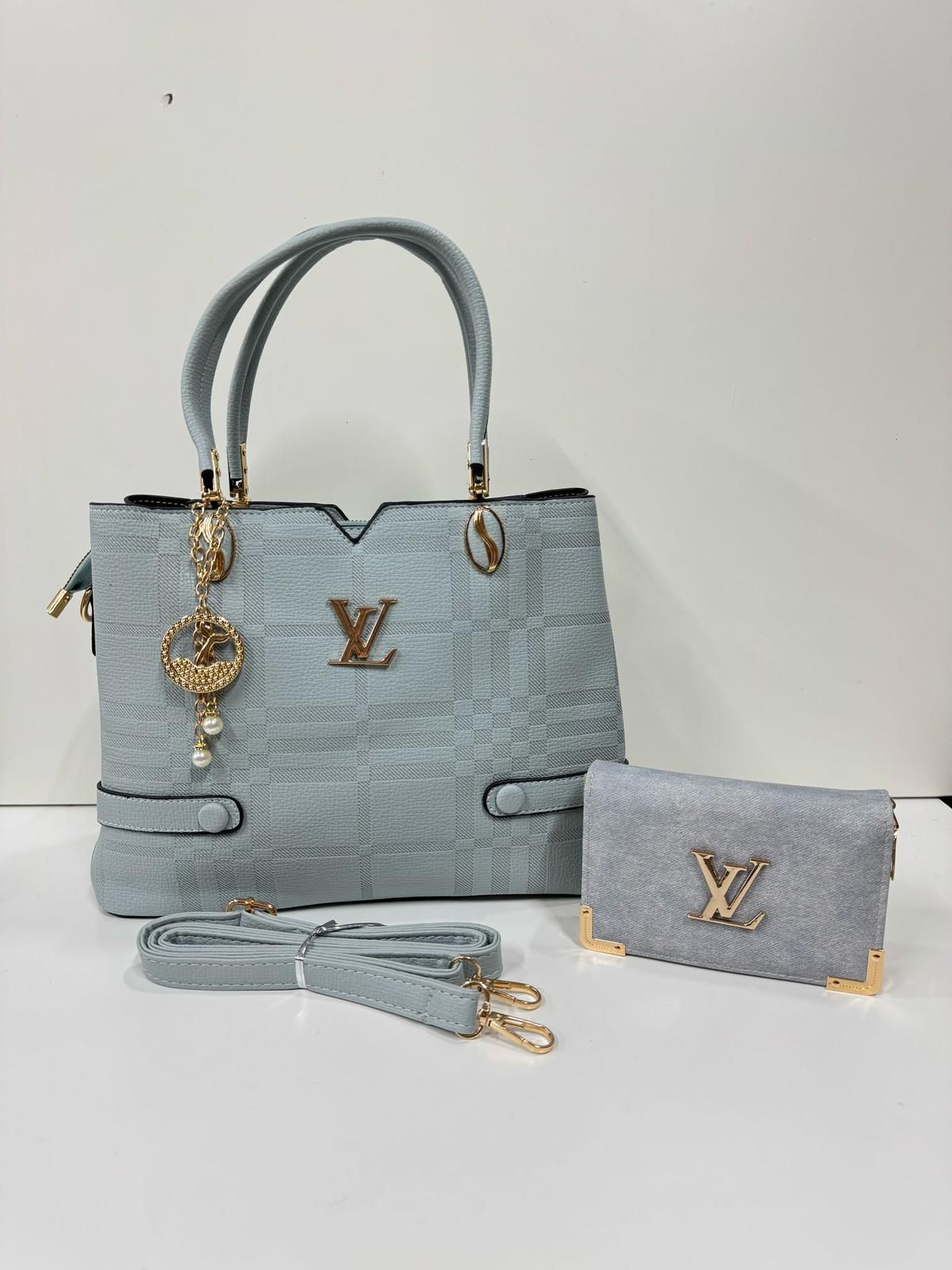 Ladies shoulder bags with matching clutch