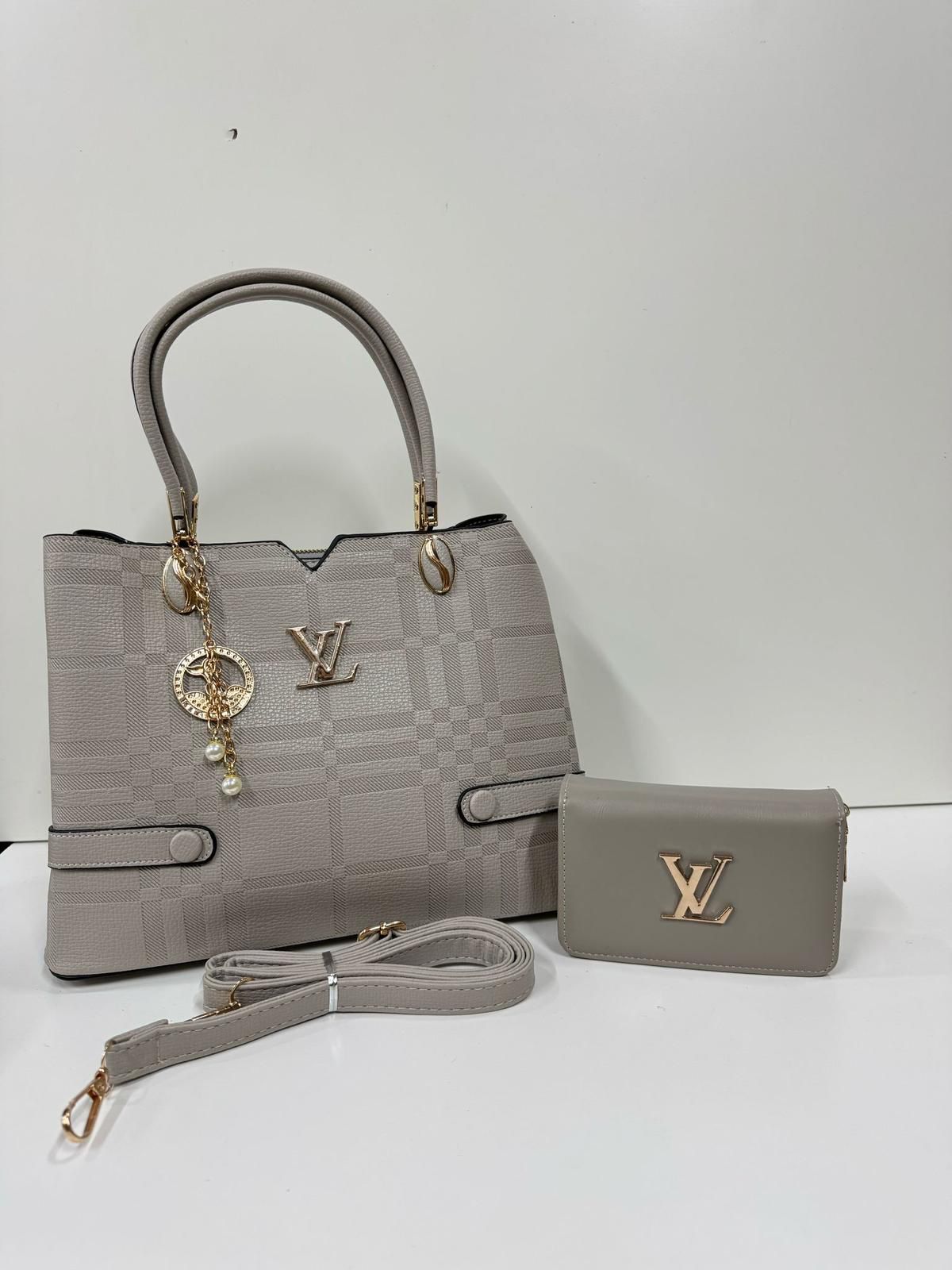 Ladies shoulder bags with matching clutch